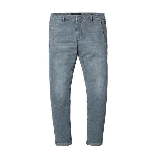 

lightweight new spring spray painting striped jeans men skinny thin fashion slim fit denim trousers fashion funny regular, Blue