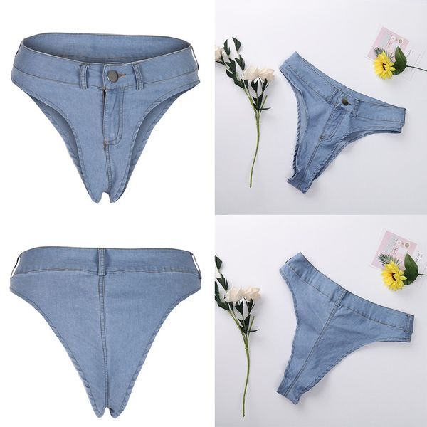 

women summer pants 2019 new fashion casual jeans holes high waist zipped denim skinny fit mini shorts jeans pants y820, Blue