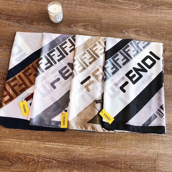 

2019 Новый Шелковый Шарф Женщин Высокого Качества FEND Марка Шелковые шарфы Шарфы 180x9