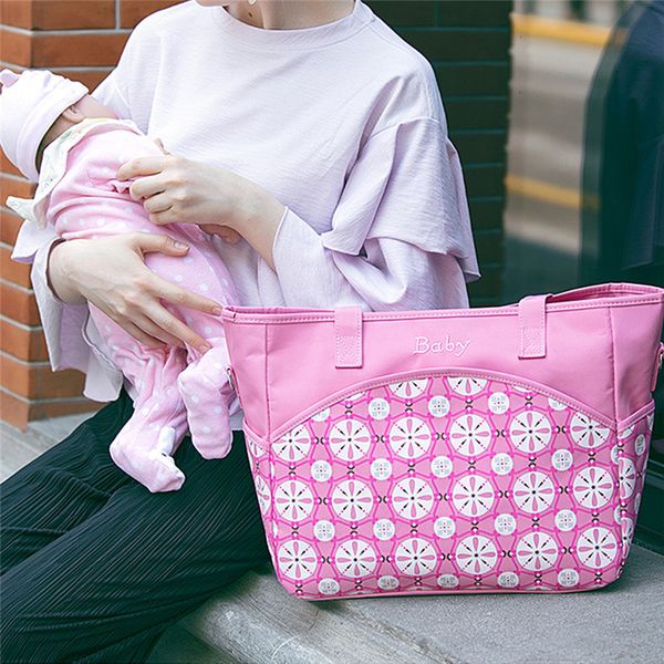

large capacity diaper bag handbag with changing pad for baby black nappy bags mother shoulder bags baby care products