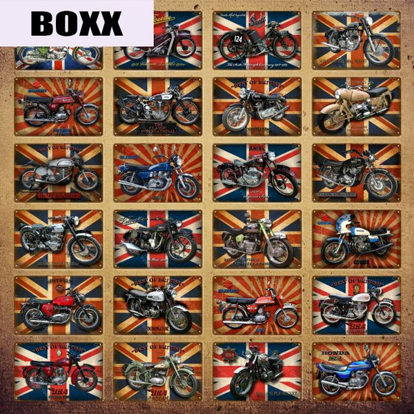 

japan british motorcycles metal signs bsa norton suzuki ariel motor plate wall art painting poster vintage garage decor yi-138