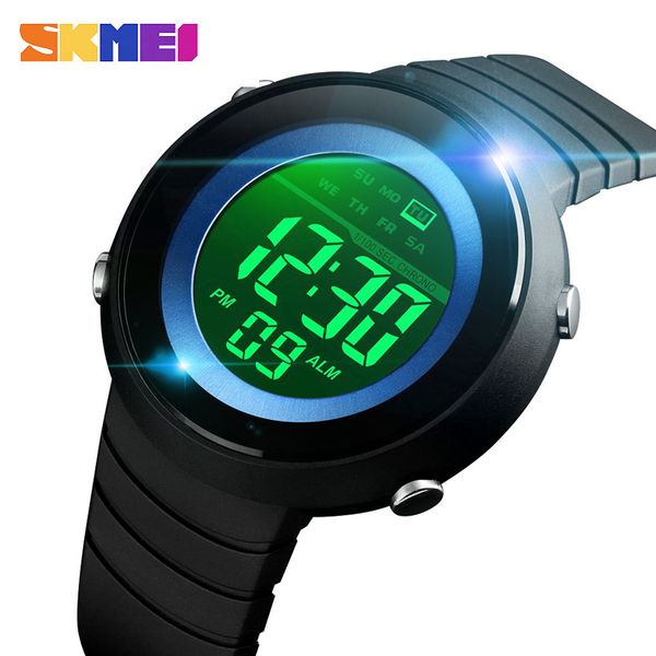 

skmei fashion sport men watch watch week display alarm digital clock waterproof 5bar watches man relogio digital 1497, Slivery;brown
