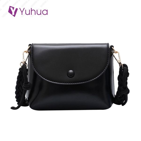 

yuhua, 2020 новых моды женщина сумка, случайная корейская версия женщины сумки, тенденция сплошного цвета плечо, винтажные сумки посыльных