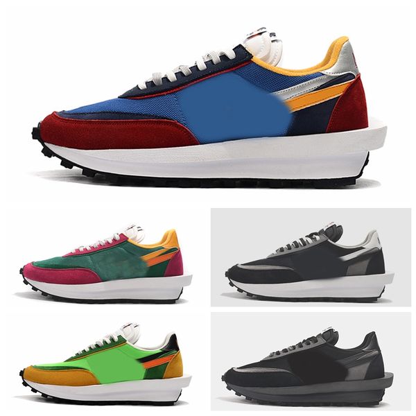 

sacai ldv waffle varsity blue green gusto black varsity athletic shoes for men women fashion designers racer daybreak sports shoe eur36-45, White;red