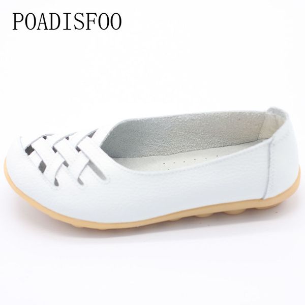 

ltarta woman genuine flats drive shoes summer hollow leather tendon flat fashion shoes.cqy-1199 mx200425, Black