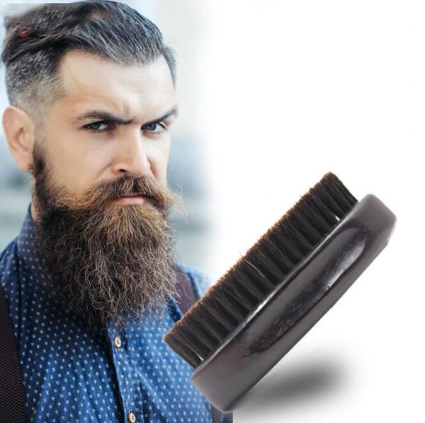 Men Beard Brush Bristle Shaving Comb Face Massage Mustache Brush