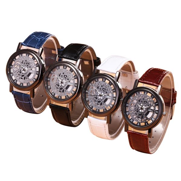 

hollow women watches fashion luxury analog quartz bracelet watch watches digital gift, Slivery;brown