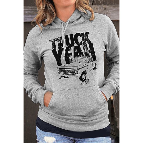 

autumn women sweatshirt oversized hoodie casual solid full sleeve hooded letter graphic print loose pullovers sudadera mujer new, Black