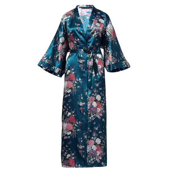 

loose softy women robe sleepwear summer new long bathrobe for wedding comfortable negligee bride&bridesmaid kimono gown, Black;red