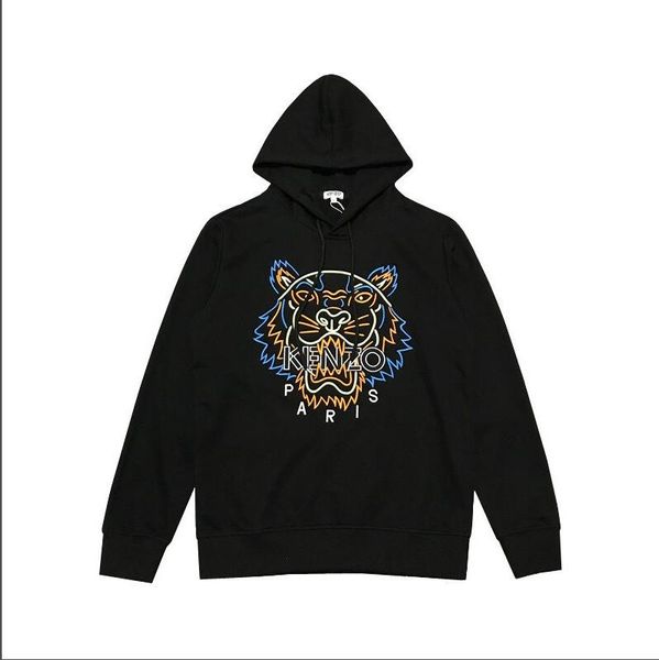 

explosive sweater women's cotton solid color ring striped letter bear print casual shirt long-sleeved sweater tiger head embroidery--5, White