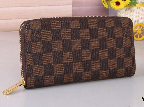 

zippy luxury wallet designer wallet womens designer handbags purses clutch wallets pu leather designer purse card holder shipping no box, Red;black