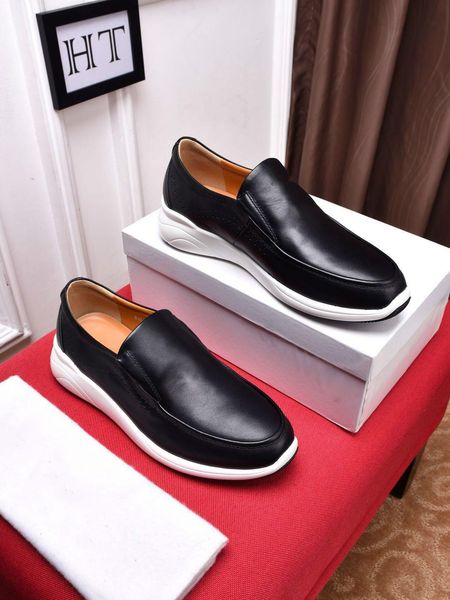 

new style model shoes brand men genuine leather cloth shoes size eu38-44 1660832, Black