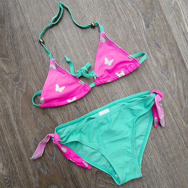 

2018 new child swimsuits bikinis baby girl swimwear two pieces toddler girls bathing suit cute swimming suit kids pink swim wear