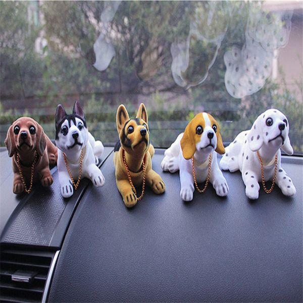 

car styling cute bobblehead dog doll automotive interior accessories swinging head dog doll ornaments as gifts