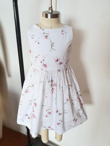 

bobomoon-bp girls dress cotton print children's birthday christmas dress girl beautiful princess dresses for girl, Red;yellow