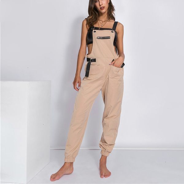 

women jumpsuits shoulder jumpsuit women long jumpsuit 2019 new spring autumn rompers female strap jumpsuits streetwear drop shipping, Black;white