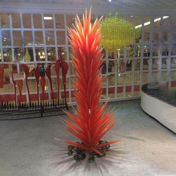 

l large hand blown glass tree floor lamps orange murano glass garden park conifer glass sculpture