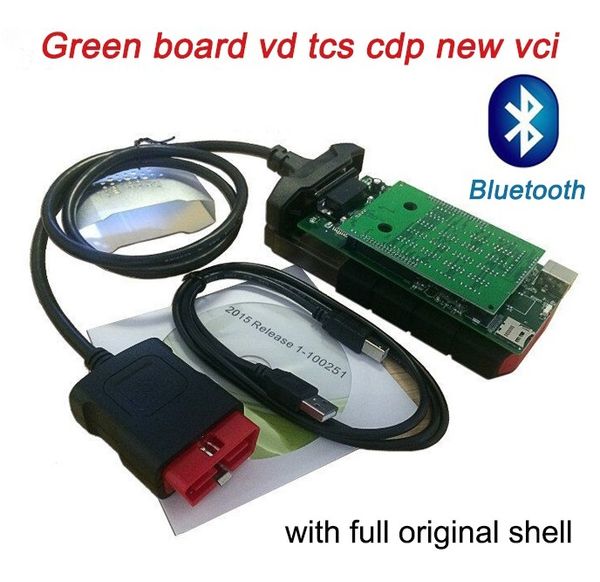 

2pcs/lot+dhl with bluetooth vd tcs pro new vci obd2 diagnostic tool for delphis cars and trucks obd scanner