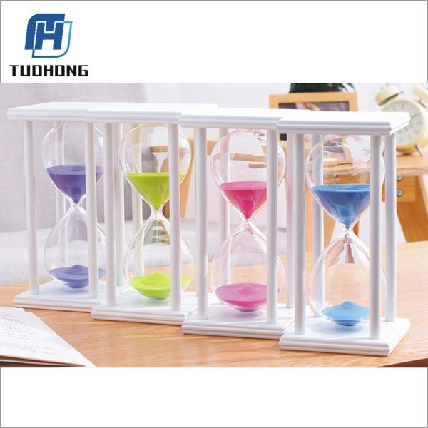 

30 minutes hourglass sand timer for kitchen school wooden hour glass sand clock timers home decoration gift