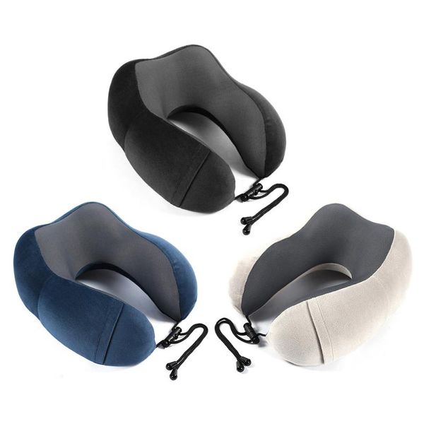 

memory foam u shaped neck pillows soft slow rebound space travel pillow neck cervical healthcare airplane travel headrest