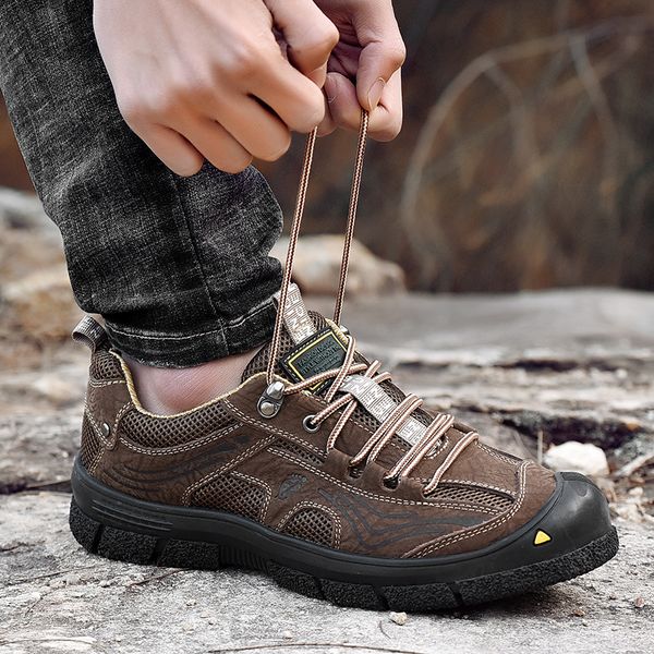 

sports shoes vogue outdoor non-slip outdoor hiking shoes tide comfortable breathable men' sneakers nice, Black