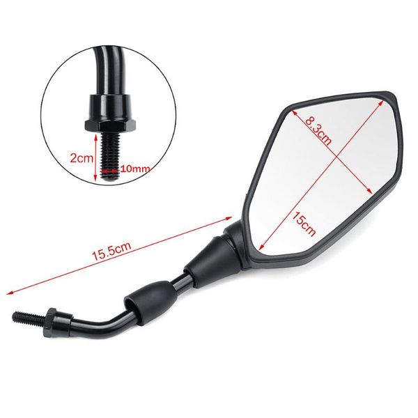 

universal motorcycle rear view side mirror 360 degrees ratation 310x115x115mm