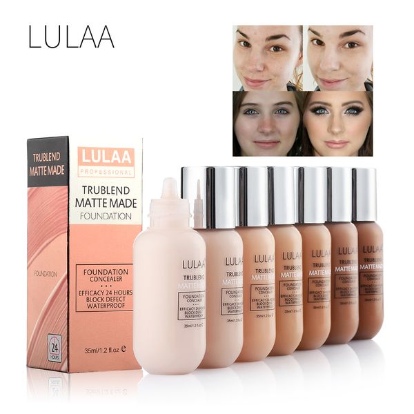 

lulaa face base primer liquid makeup foundation whitening strong concealer durable waterproof oil control brighten skin make up