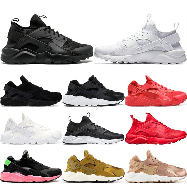 

2019 huarache run ultra 1.0 4.0 tripe black white red wolf grey running shoes new men women designer sport sneakers 36-45