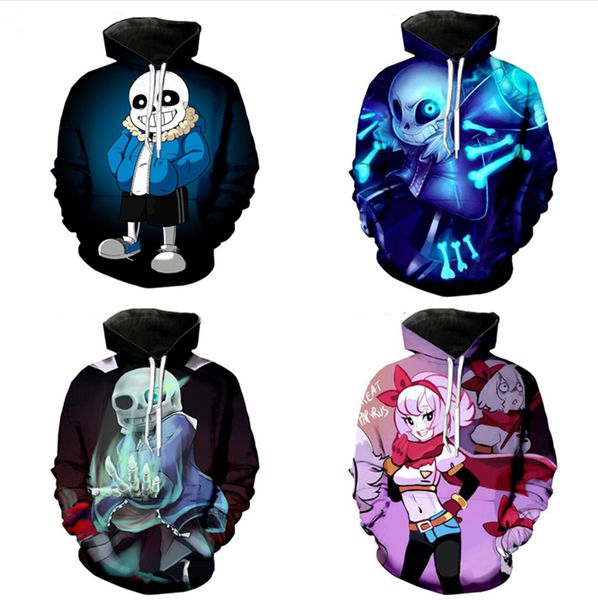 

new undertale sans hoodies coat cosplay costume pattern 3d printing fashion men women hoodies sweatshirts le383, Black