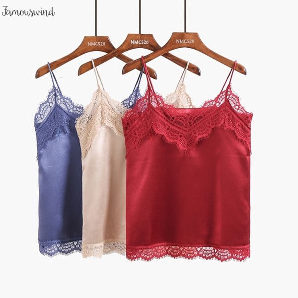 

женская кружева camis новый женский летний camisoles v воротник кружева шитье мода глянцевая lace top drop доставка, White