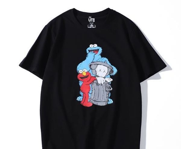 

10 color lovers cartoon shirts man women casual cotton t-shirt short sleeves un t shirt fashion coat clothes tees, White;black