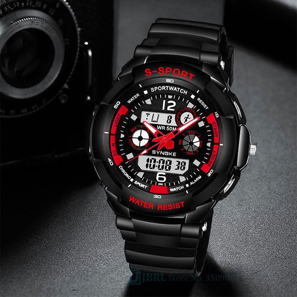 

synoke brand digital watch men sport watches electronic led electron wrist watch for men clock male wristwatch waterproof hours, Slivery;brown