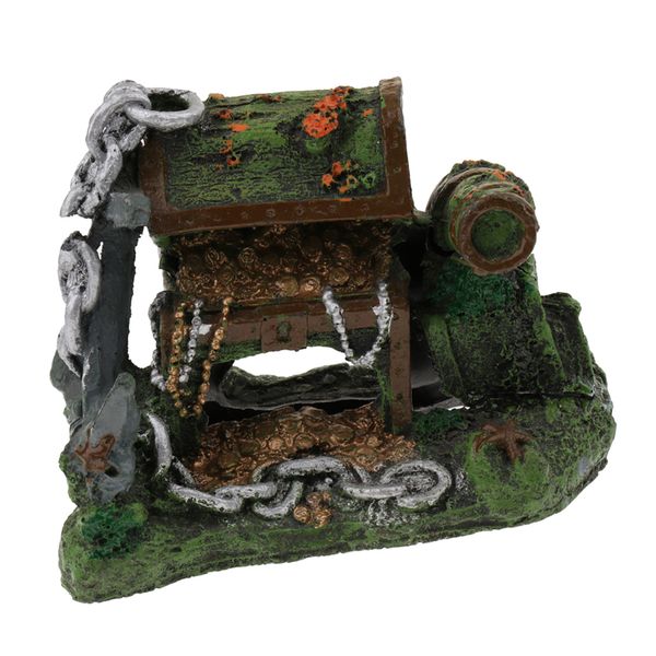 

aquarium fish tank wreck boat ship stump ornament cave landscaping decoration