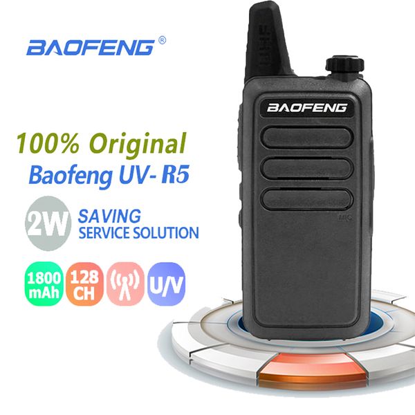 

new baofeng bf-r5 mini kids walkie talkie 2w hf transceiver uhf radio portable radio comunicador ham walkie talkie telephone