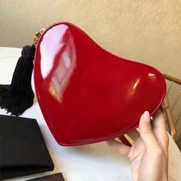 

designer luxury handbags purses women brand chain shoulder bags heart crossbody bags gift with box