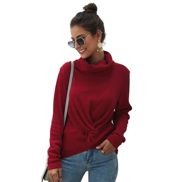 

new autumn sweater women solid color long sleeve turtleneck slim pullover fashion casual female sweater drop shipping, White;black