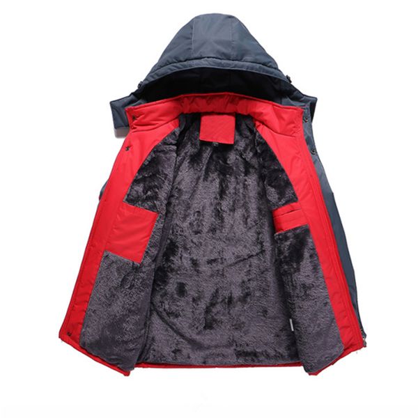

men's autumn winter softshell outdoor/hiking jacket men mountain trekking windbreaker 5xl fishing coat waterproof jackets cp3165, Blue;black