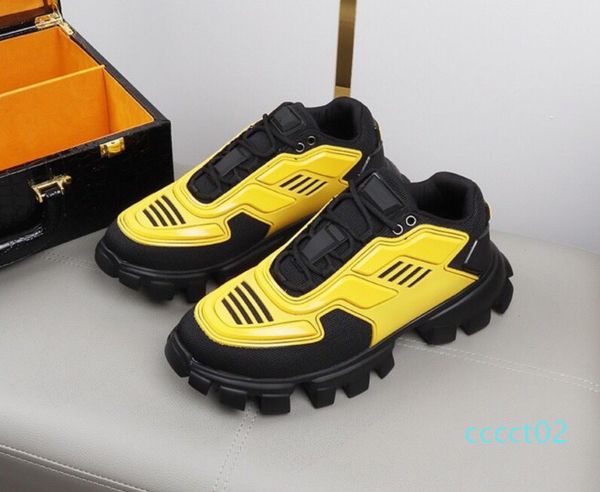 

cloudbust thunder knit sneakers mens luxury designer casual shoes mens classical casual shoes fabric rubber trainers outdoor h114 l02 ct02, Black