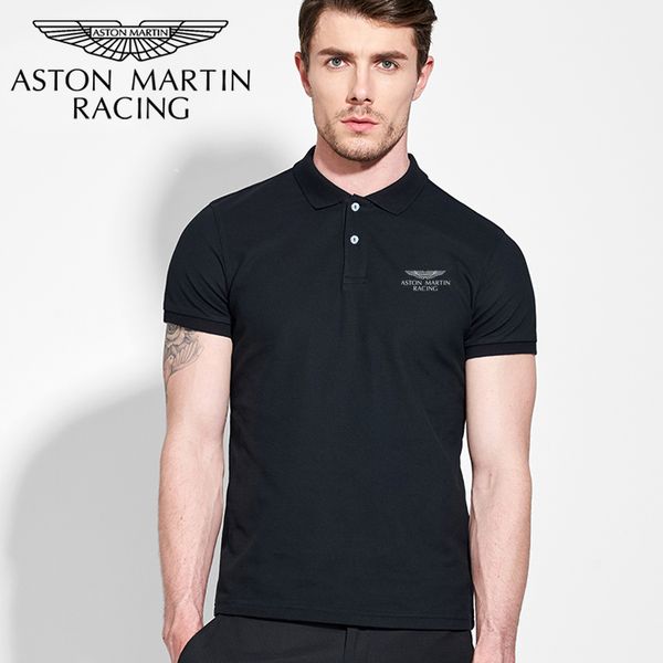 

aston martin рубашки поло лето горячие продажи aston martin racing отворотом поло am хлопок рубашка мужчины с коротким рукавом спорт поло но, White;black