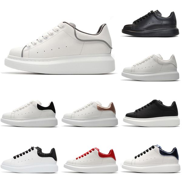 

Designer Casual shoes fashion luxury men women leather sneakers top quality Reflective 3M flat party Platform mens trainers free shipping