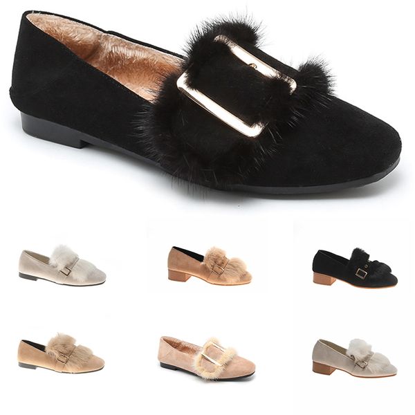 

2020 новые женские винтажные повседневные кожаные туфли на среднем каблуке с пушистым пером коричневый черный серый уличная обувь для ходьбы