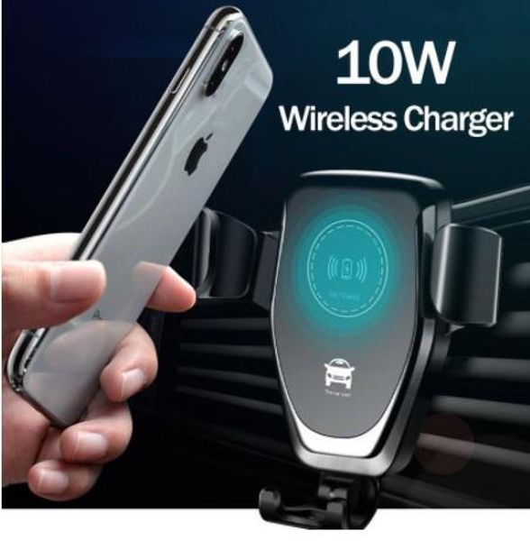 

автомобильное крепление 10w qi беспроводное зарядное устройство для iphone xs max x xr 8 быстрая беспроводная зарядка автомобильные держател