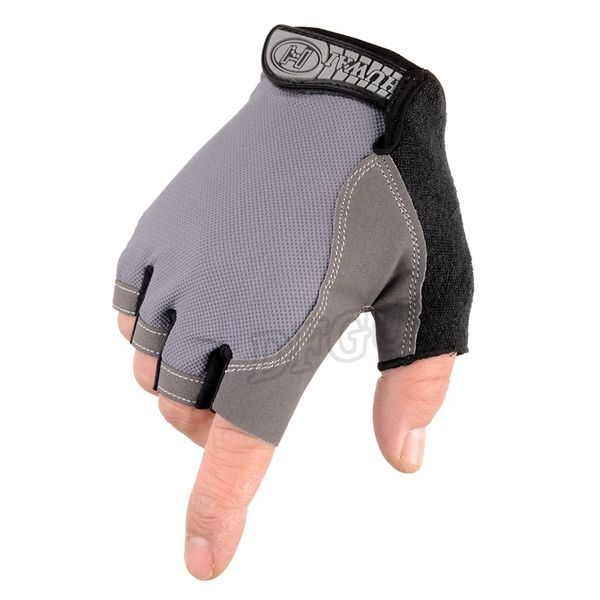 

bicycle riding men women outdoor climbing half finger gloves cycling gloves summer sports fitness shockproof bike glove, Black
