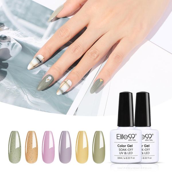

elite99 6 pieces/lot gel varnish hybrid candy color set for manicure semi permanent uv nail art gel nail polish, Red;pink