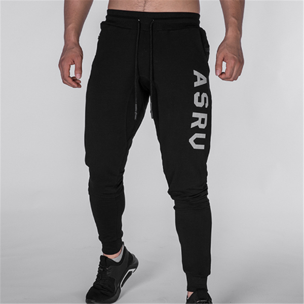 

2020 men sports running pants pockets athletic fitness workout pant training pants elasticity legging trousers, Black