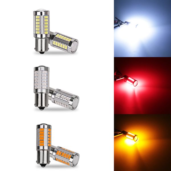 

2 pcs 1156 33 led ba15s p21w 5630 led flashing strobe car tail light brake light 12v auto reversing daytime traffic