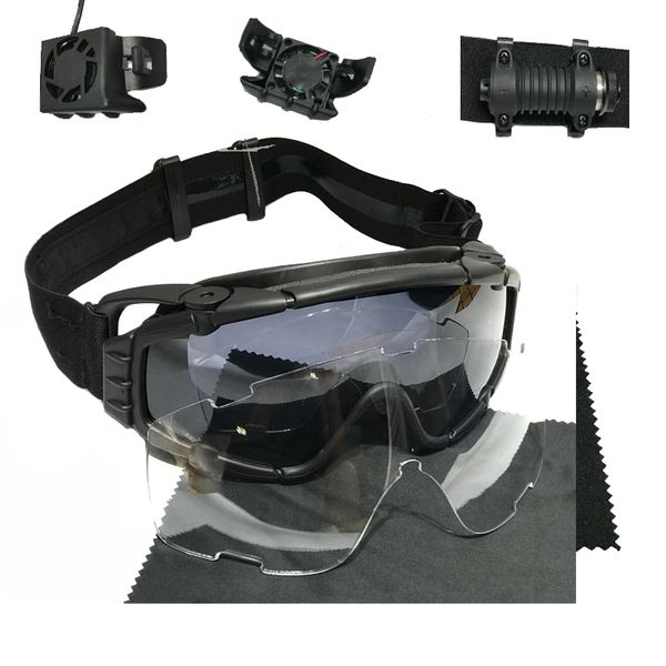 

tak yiying tactical ballistic anti-fog goggles with fan anti-dust outdoor paintball helmet goggles