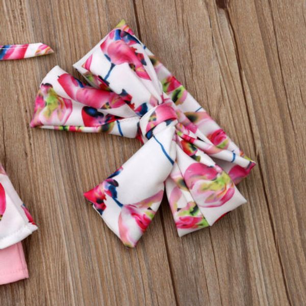 

3шт дети ребёнков цветка оборками купальники бикини tankini купальник купальный костюм девушки головная повязка пляжная, White