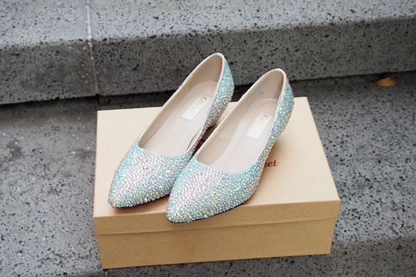 

special link to chrisda martin size  pointed toe wedding party dress shoes bridal shoes, Black