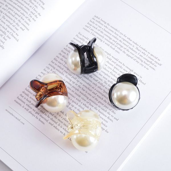 

10pcs color random women pearl ponytail holder hairpins ladies headwear hair clips girls hair claw headdress